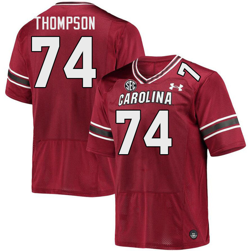 Men #74 Josiah Thompson South Carolina Gamecocks College Football Jerseys Stitched-Garnet